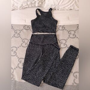 Anthro Allfenix Black and White Women's workout set